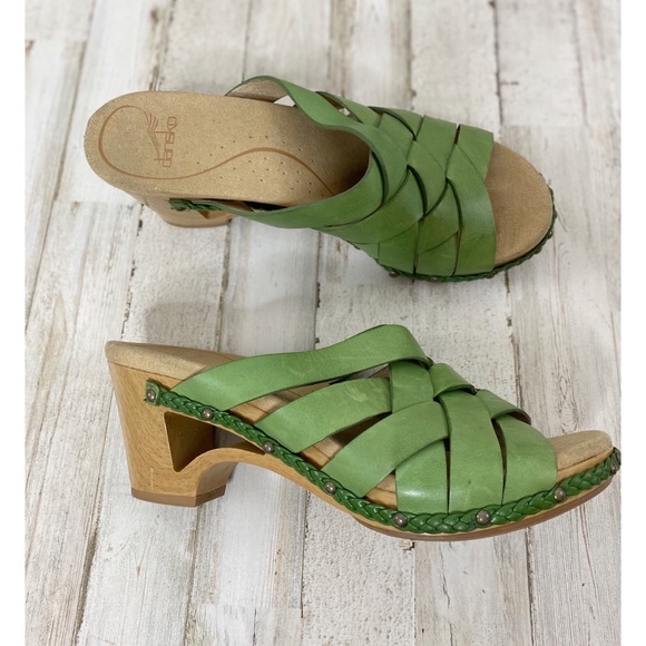 Dansko Shoes | Dansko Tory Leather Wooden Heel Sandals | Poshmark